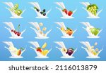 big collection of fruits in... | Shutterstock .eps vector #2116013879
