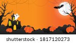 halloween banner vector. happy... | Shutterstock .eps vector #1817120273