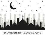 mosque silhouette  vector... | Shutterstock .eps vector #2149727243