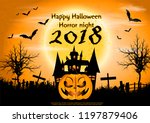 happy halloween horror night ... | Shutterstock .eps vector #1197879406