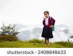 Small photo of Seeds of Wisdom The Triumphal Return of a Little Peasant Girl to Classes, Cultural Roots The Beauty of Peasant Childhood, Colors of the Earth Portrait of Rural Childhood