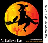 halloween moon | Shutterstock .eps vector #35413675