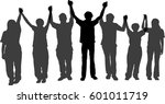 silhouette vector of business... | Shutterstock .eps vector #601011719