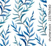 pattern  leaves  watercolor | Shutterstock .eps vector #233786560