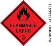 flammable liquid caution sign.... | Shutterstock .eps vector #1672623976