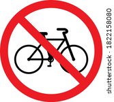 No Bicycles Warning Sign....