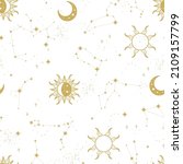 trendy astrology seamless... | Shutterstock .eps vector #2109157799