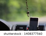 christian cross and gps navigation in car