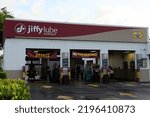 Small photo of MIAMI, FLORIDA USA - 08-26-2022 Jiffy Lube garage in Miami, Florida.