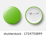 vector 3d realistic green metal ... | Shutterstock .eps vector #1724753899