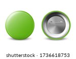 vector 3d realistic green metal ... | Shutterstock .eps vector #1736618753