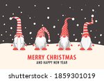 merry christmas postcard. four... | Shutterstock .eps vector #1859301019