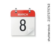 vector 3d realistic 8 march day ... | Shutterstock .eps vector #2107375763