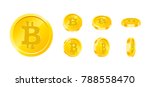 bitcoin gold coin icon set in... | Shutterstock .eps vector #788558470