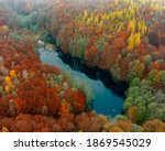 Unique lake in Hungary which name is Hubertlaki lake. It looks like Romanian killer lake but. Fantastic cinematic view in fall 2020. There are no other people due covid-19