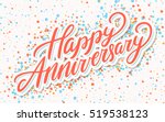 happy anniversary. greeting... | Shutterstock .eps vector #519538123