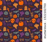 abstract seamless halloween... | Shutterstock . vector #1522102703
