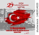 29 ekim cumhuriyet bayrami... | Shutterstock .eps vector #1483914020