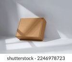 Empty cardboard box with window ...