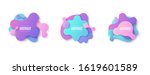 set of liquid geometric shapes... | Shutterstock .eps vector #1619601589