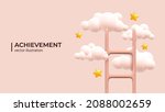 ladder leading to cloud... | Shutterstock .eps vector #2088002659