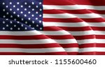 usa flag painted on material | Shutterstock . vector #1155600460
