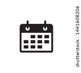 calendar icon vector design flat | Shutterstock .eps vector #1441608206