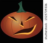 orange halloween pumpkin... | Shutterstock .eps vector #1525739336
