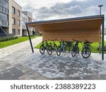 Covered bicycle parking in a...