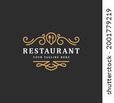 royal luxury restaurant or cafe ... | Shutterstock .eps vector #2001779219