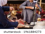 Arabic Traditional Hospitality (Saudi Arabia). Bedouin lifestyle People.