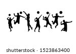 volley ball athlete logo... | Shutterstock .eps vector #1523863400