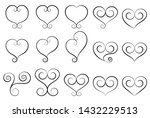 "hand drawn vector icon set on... | Shutterstock .eps vector #1432229513