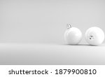white christmas balls mockup 3d ... | Shutterstock . vector #1879900810