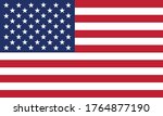 u.s.a flag vector art for easy... | Shutterstock .eps vector #1764877190