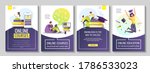 set of flyers for studying ... | Shutterstock .eps vector #1786533023