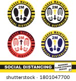 maintain social distancing... | Shutterstock .eps vector #1801047700