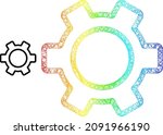 crossing mesh contour gear... | Shutterstock .eps vector #2091966190