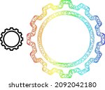 crossing mesh contour gear... | Shutterstock .eps vector #2092042180
