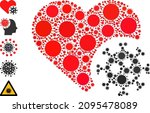 heart infection mosaic icon.... | Shutterstock .eps vector #2095478089