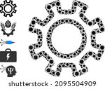 contour gear mosaic icon.... | Shutterstock .eps vector #2095504909
