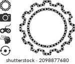 contour gear mosaic icon.... | Shutterstock .eps vector #2098877680
