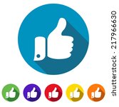 thumbs up web icon | Shutterstock . vector #217966630