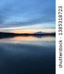 Beautiful sunset in Minnesota on a lake