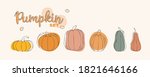 pumpkin set. vector... | Shutterstock .eps vector #1821646166