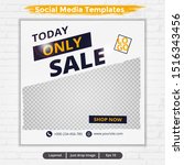 template feed for social media... | Shutterstock .eps vector #1516343456