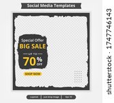 editable template post for... | Shutterstock .eps vector #1747746143