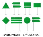 green road sign for haghway ... | Shutterstock .eps vector #1740565223