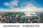 Hanoi Panorama view cityscape 2022, Westlake golden hour