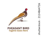 Beautiful Pheasant Bird Logo...